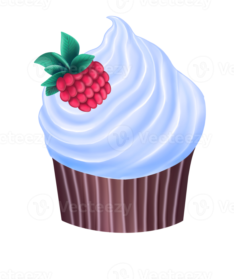 Cupcake with cream PNG