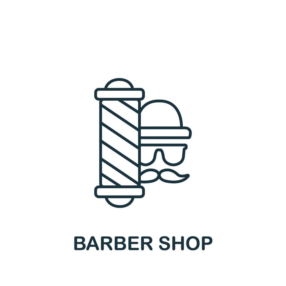 Barber Shop icon. Simple line element Barber Shop symbol for templates, web design and infographics vector