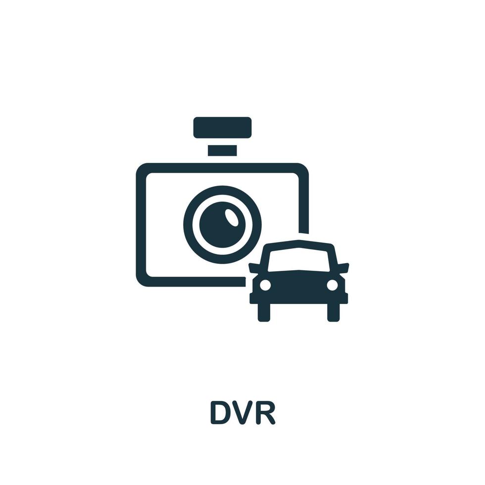 Dvr icon. Simple element from carsharing collection. Creative Dvr icon for web design, templates, infographics and more vector