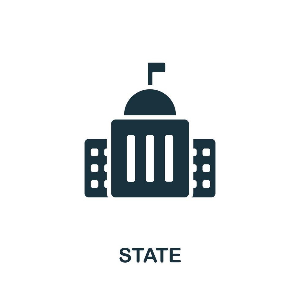 State icon. Simple element from Crisis collection. Creative State icon for web design, templates, infographics and more vector