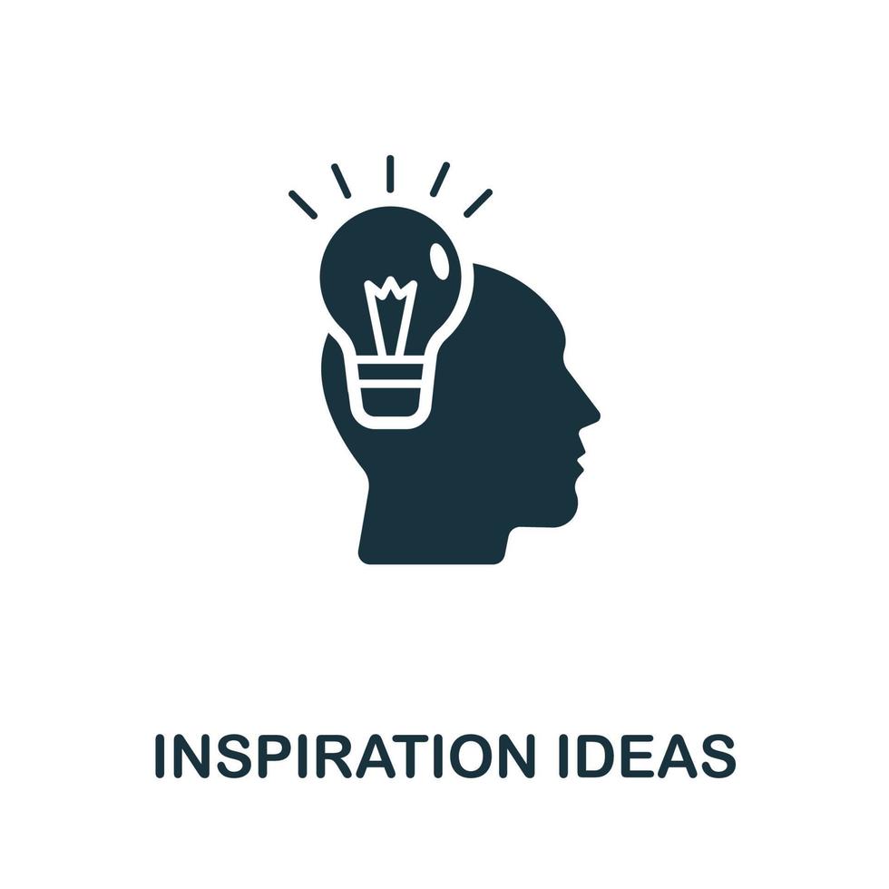 Inspiration Ideas icon. Simple illustration from digital law collection. Creative Inspiration Ideas icon for web design, templates, infographics and more vector