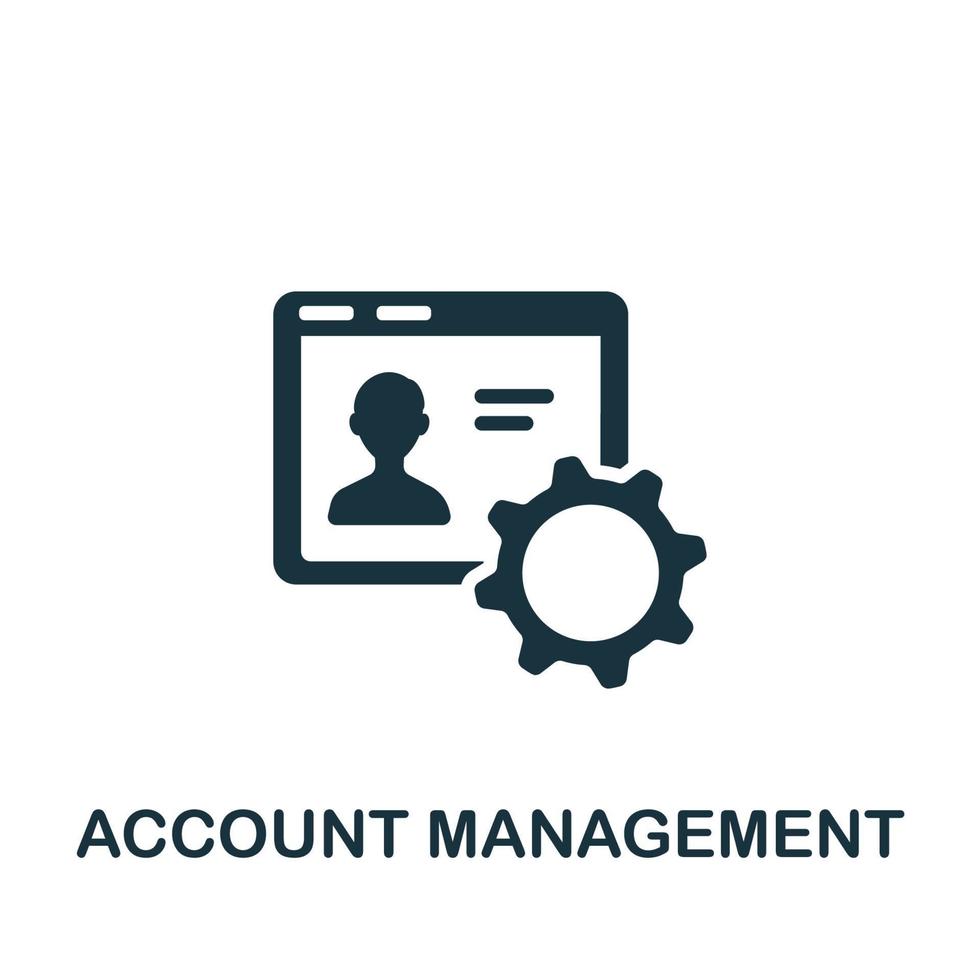 Account Management icon. Simple element from company management collection. Creative Account Management icon for web design, templates, infographics and more vector