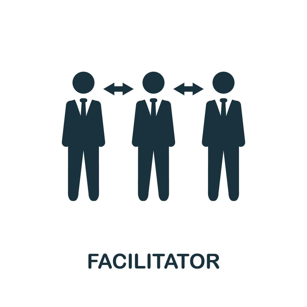 Facilitator icon. Simple element from business management collection. Creative Facilitator icon for web design, templates, infographics and more vector