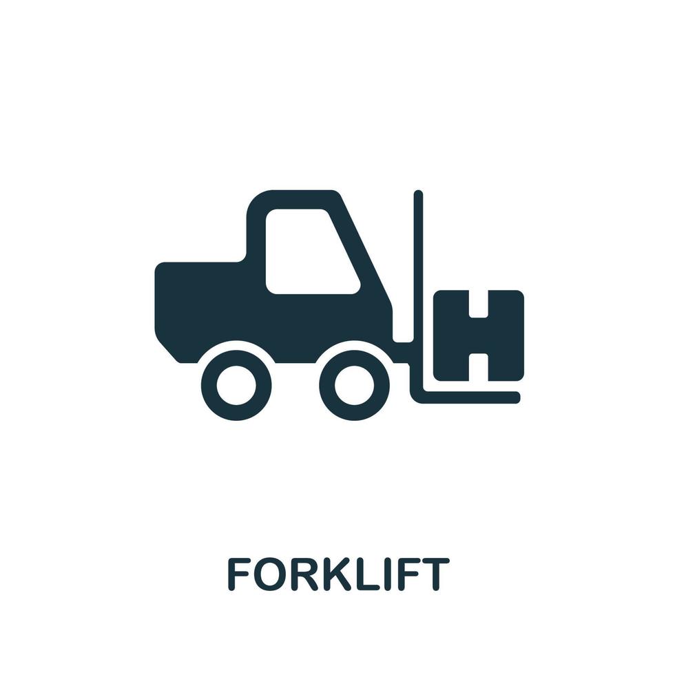 Forklift icon. Simple illustration. Forklift icon for web design, templates, infographics and more vector