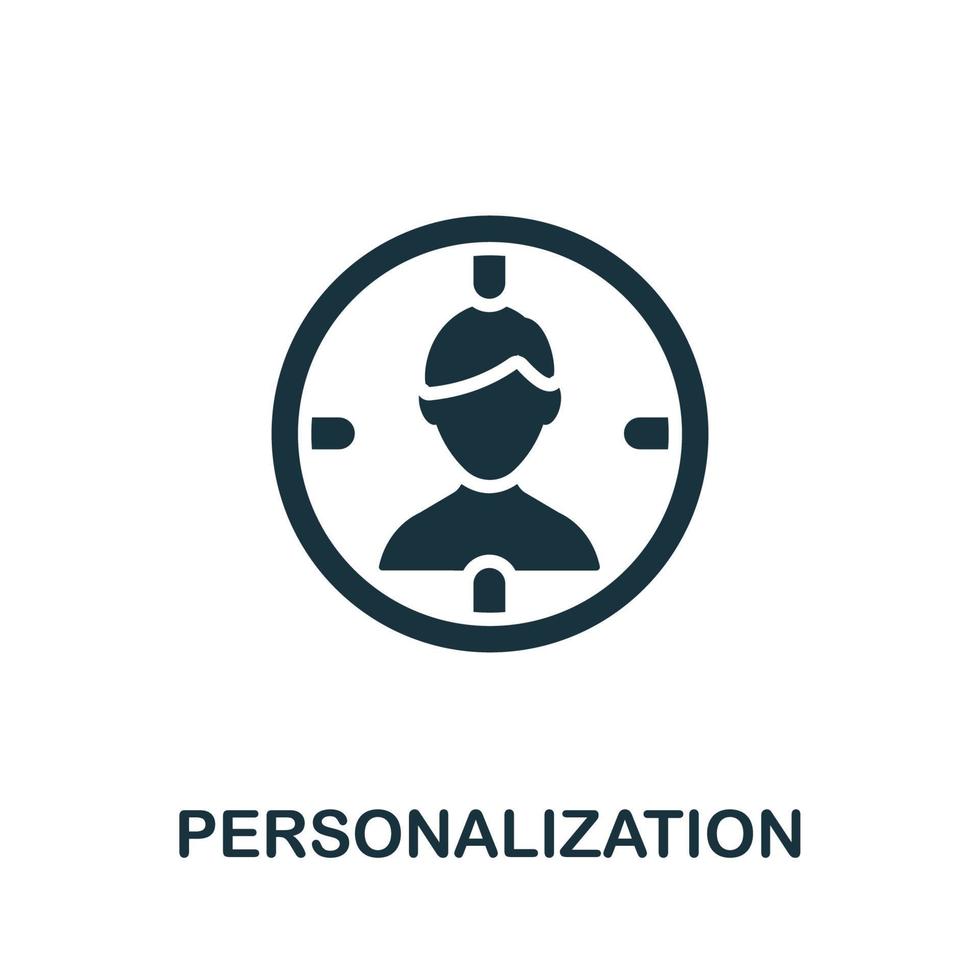 Personalization icon. Simple element from content marketing collection. Creative Personalization icon for web design, templates, infographics and more vector
