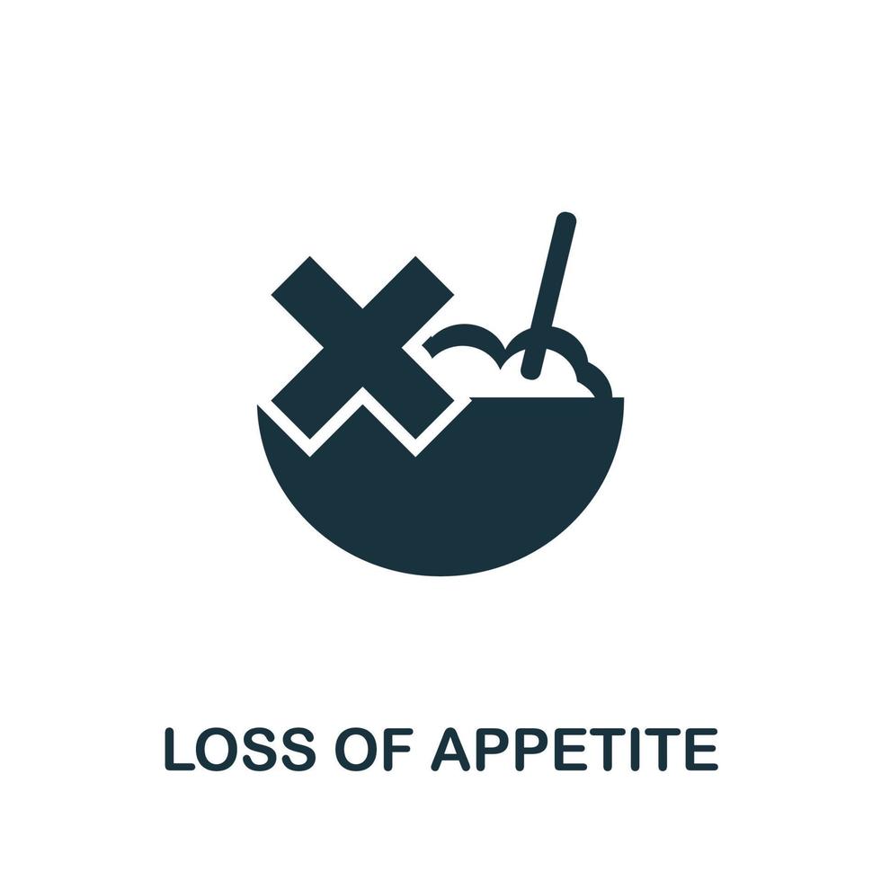 Loss Of Appetite icon. Simple illustration from coronavirus collection. Creative Loss Of Appetite icon for web design, templates, infographics and more vector