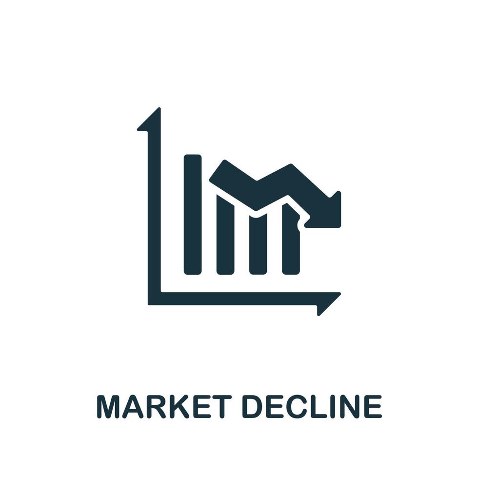 Market Decline icon. Simple element from Crisis collection. Creative Market Decline icon for web design, templates, infographics and more vector