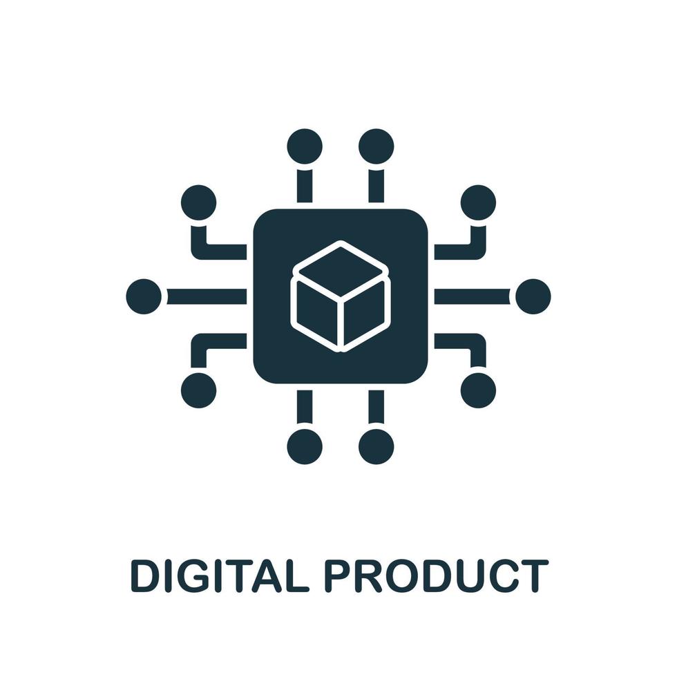 Digital Product icon from digitalization collection. Simple line Digital Product icon for templates, web design vector