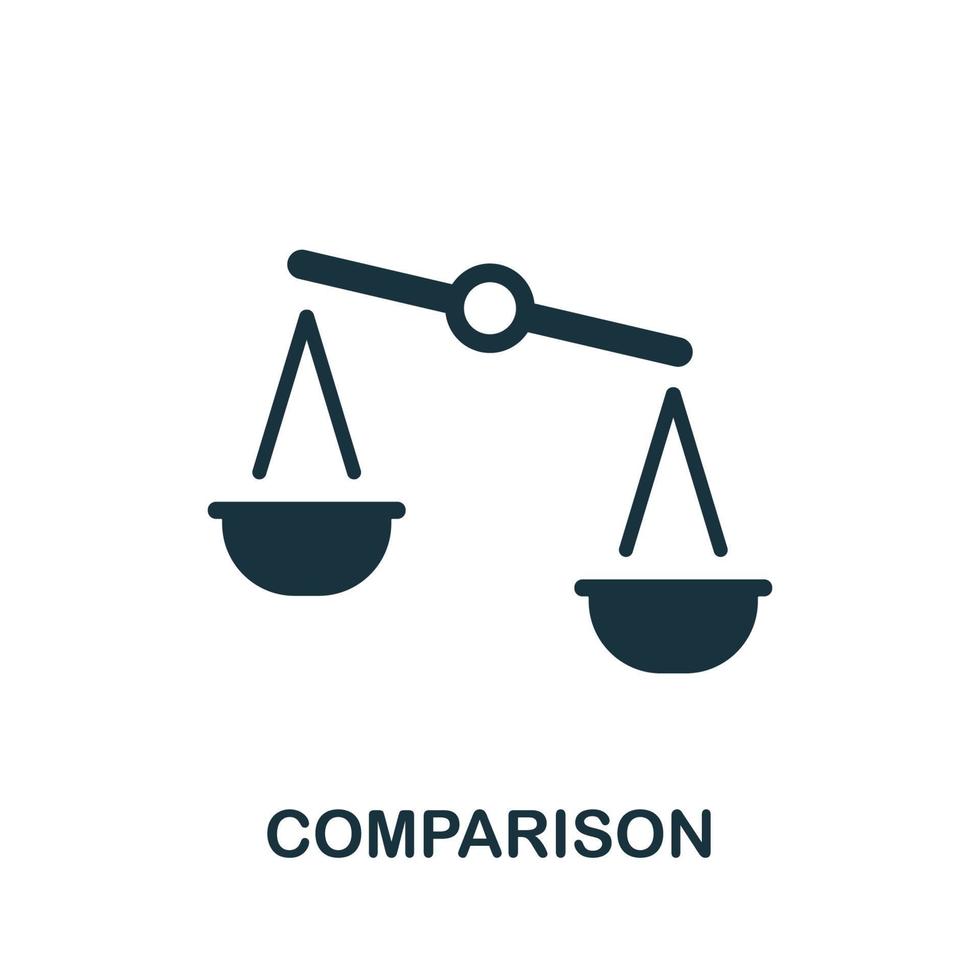 Comparison icon. Monochrome simple element from digital service collection. Creative Comparison icon for web design, templates, infographics and more vector