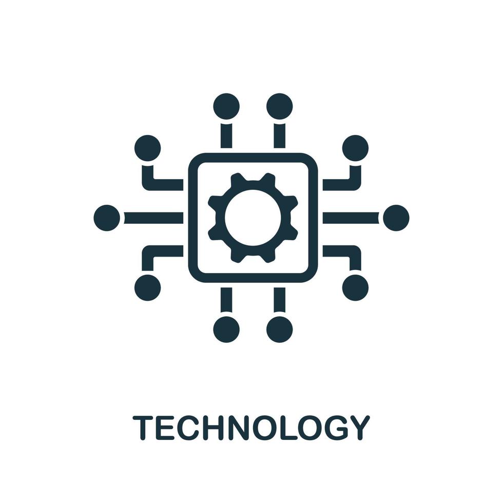 Technology icon from digitalization collection. Simple line Technology icon for templates, web design vector