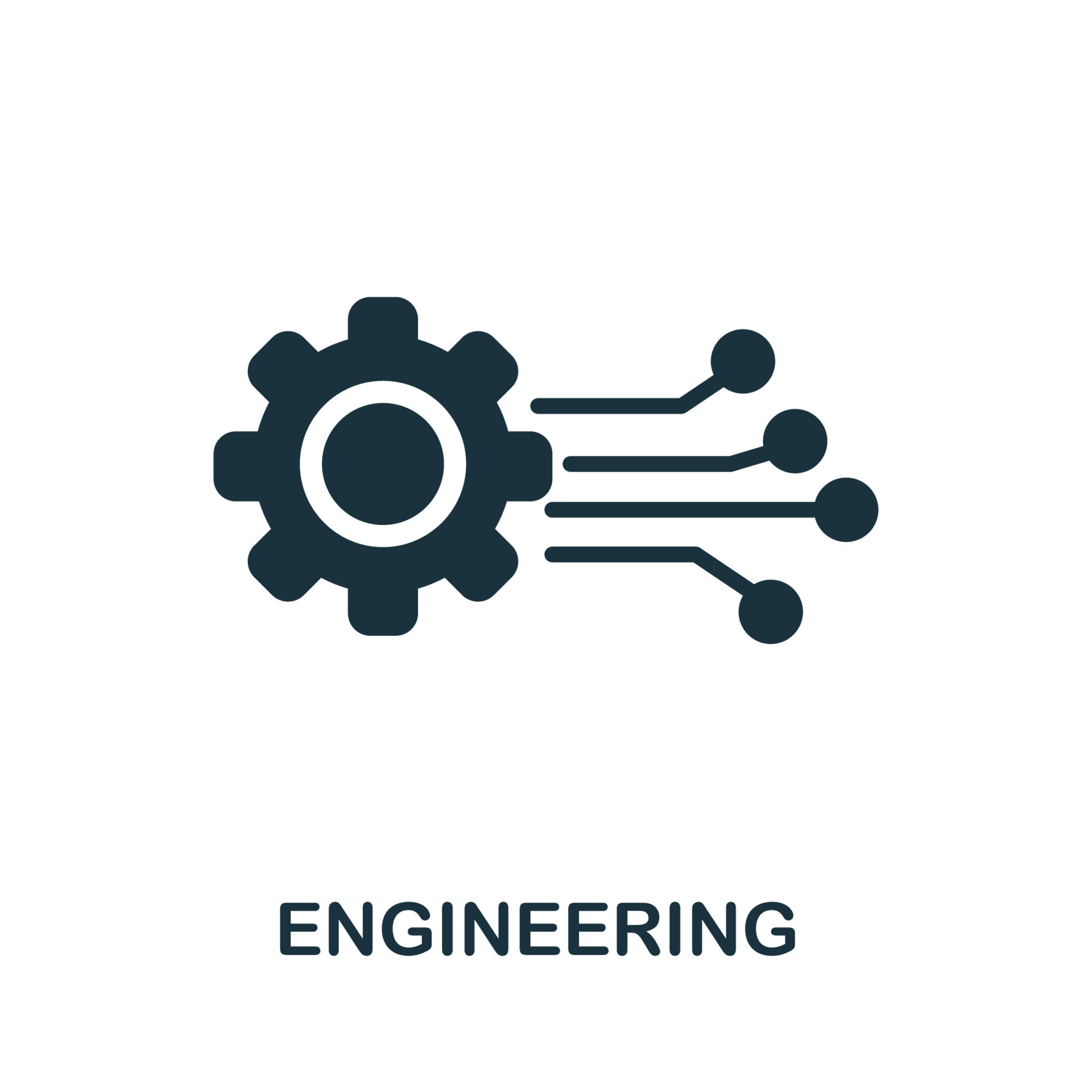 Engineering icon. Creative simple design from artificial intelligence ...