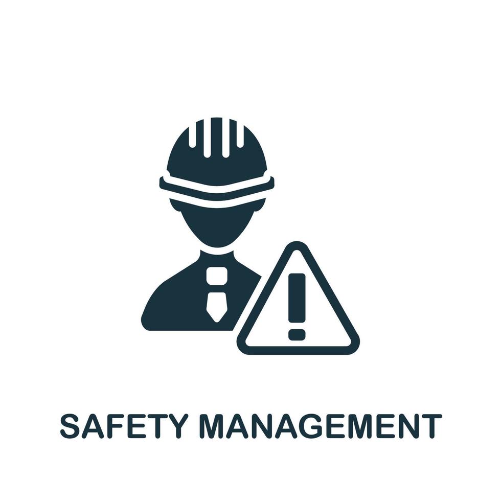Safety Management icon. Simple element from company management collection. Creative Safety Management icon for web design, templates, infographics and more vector