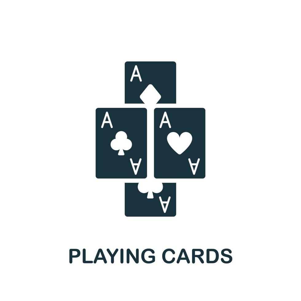 Playing Cards icon. Simple element from casino collection. Creative Playing Cards icon for web design, templates, infographics and more vector