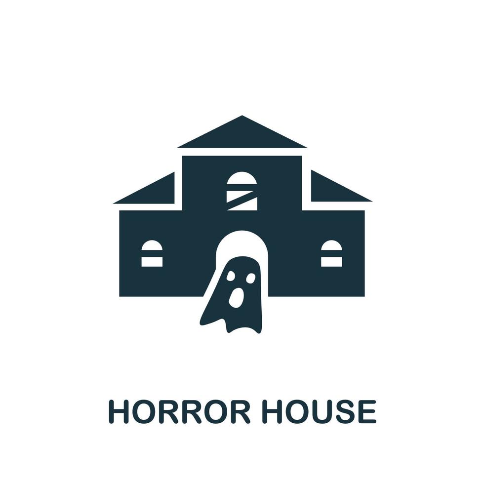 Horror House icon. Simple element from amusement park collection. Creative Horror House icon for web design, templates, infographics and more vector