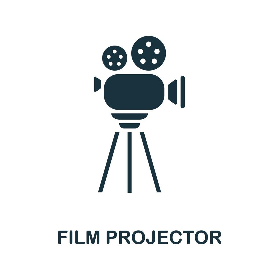 Film Projector icon. Simple element from cinema collection. Creative Film Projector icon for web design, templates, infographics and more vector
