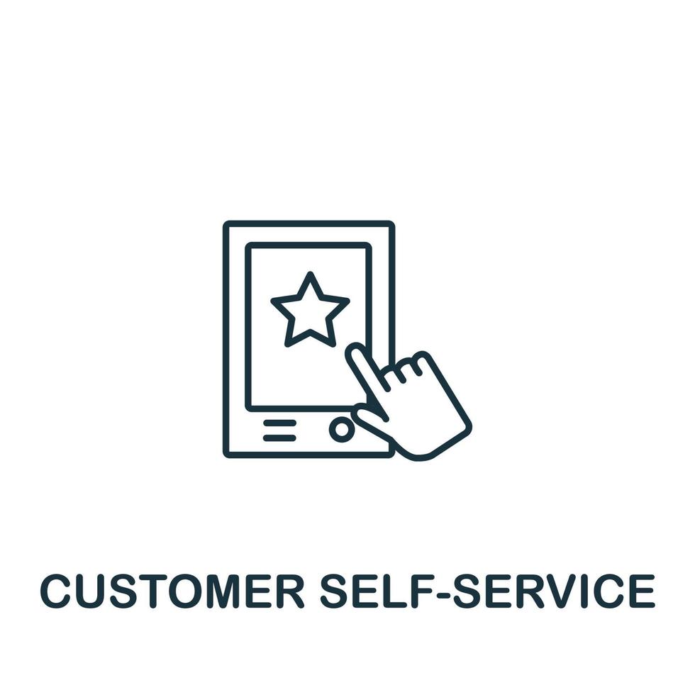 Customer Self-Service icon from customer service collection. Simple line element Customer Self-Service symbol for templates, web design and infographics vector