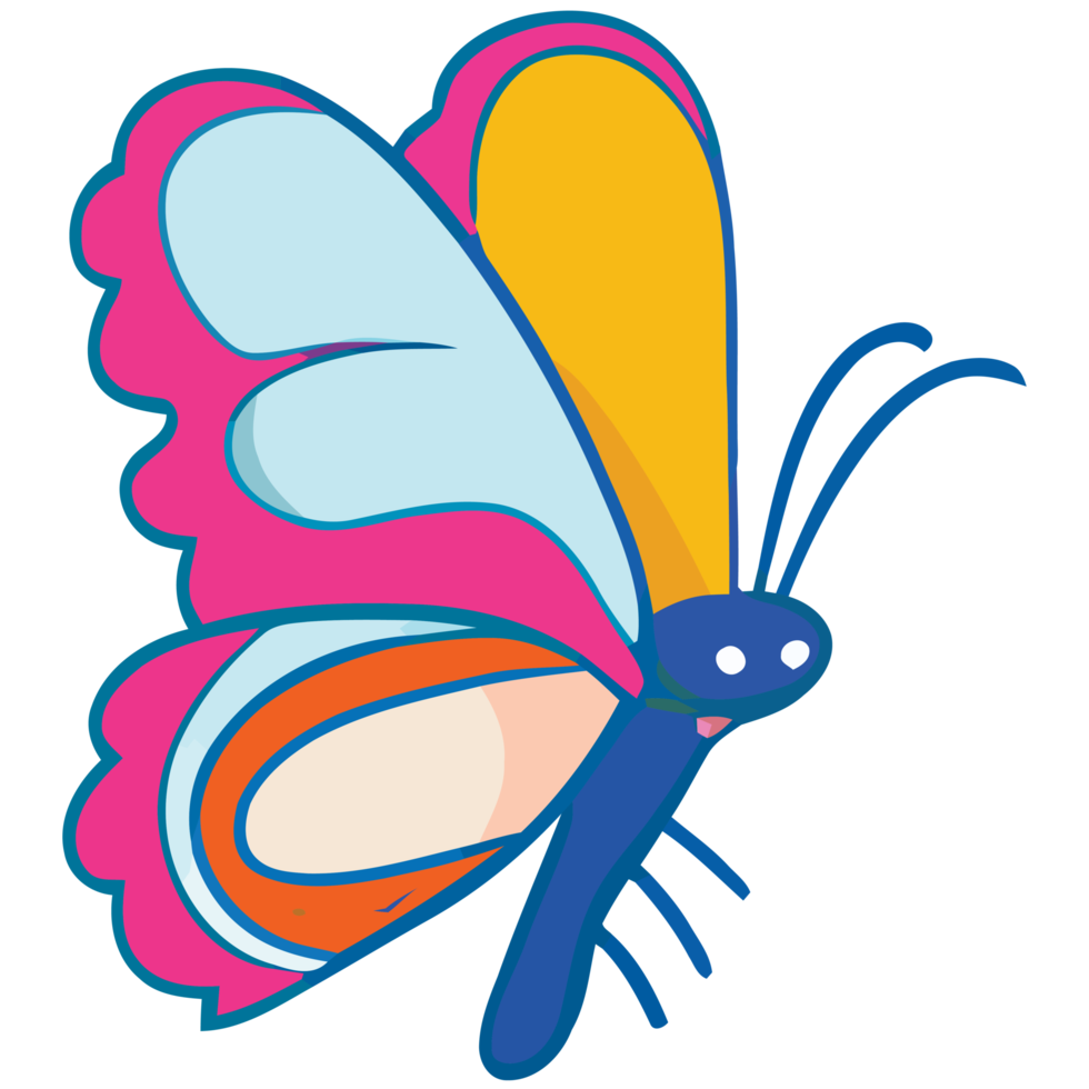 Colourful Butterfly PNG image with transparent background