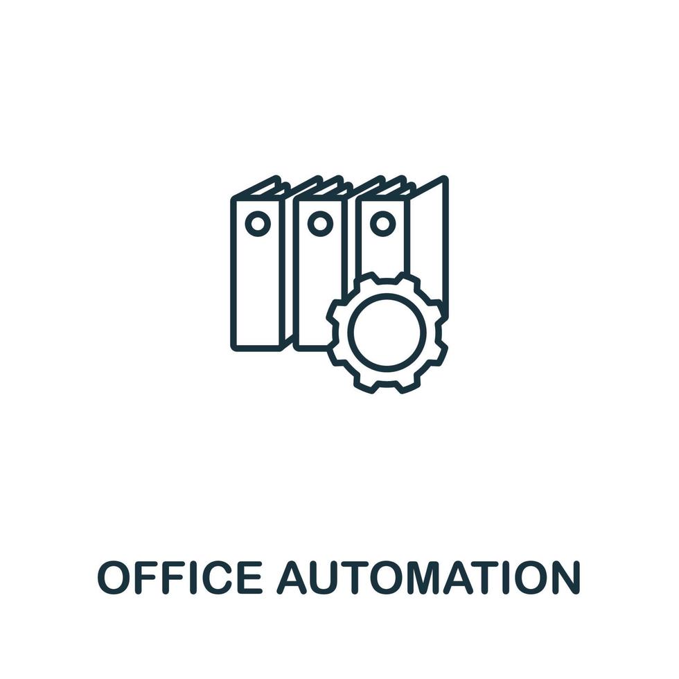 Office Automation icon from artificial intelligence collection. Simple line Office Automation icon for templates, web design and infographics vector