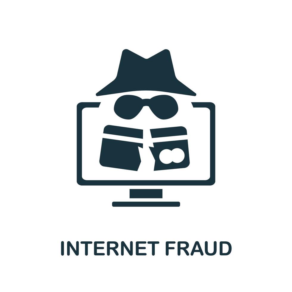 Internet Fraud icon from banned internet collection. Simple line Internet Fraud icon for templates, web design and infographics vector