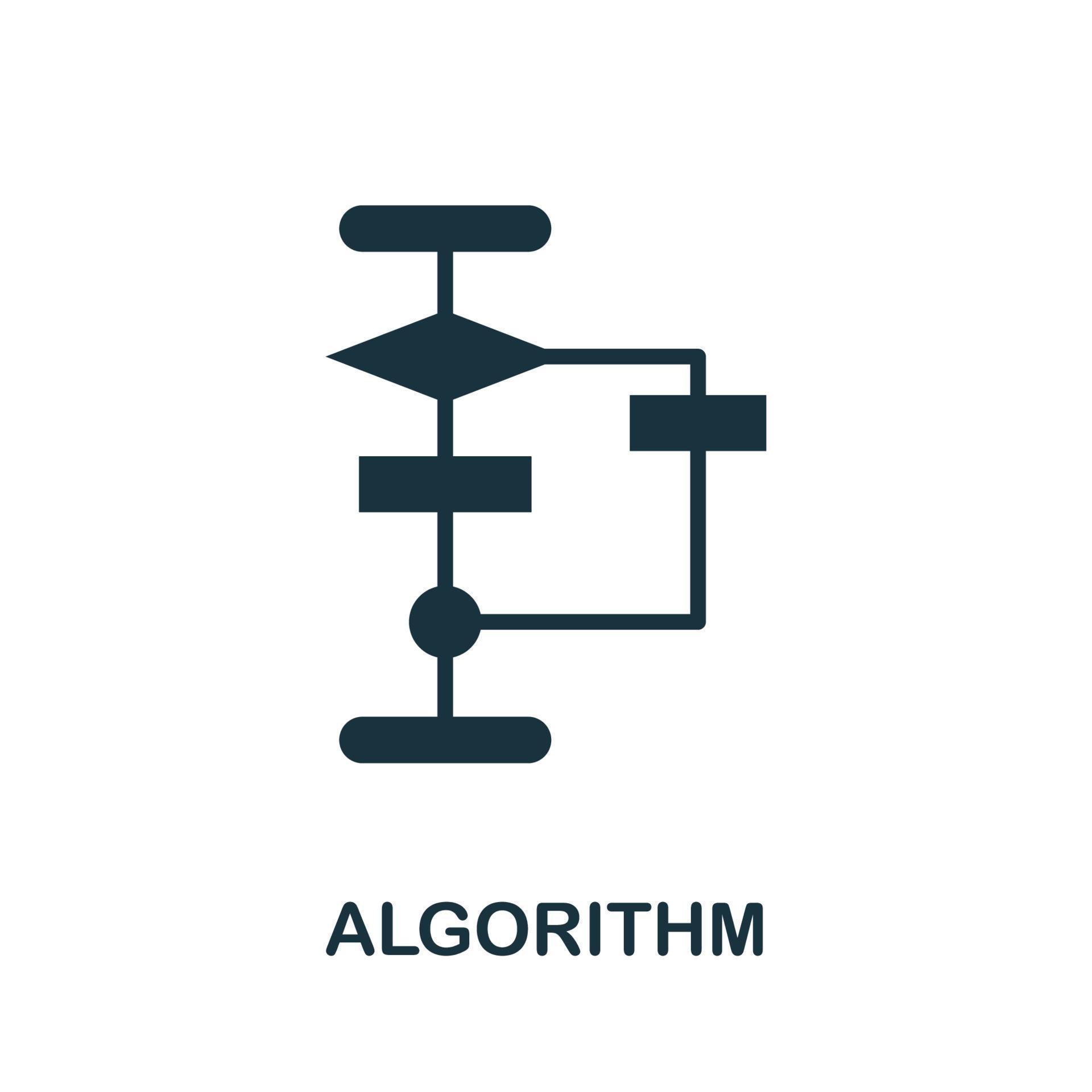 Algorithm icon. Creative simple design from artificial intelligence ...