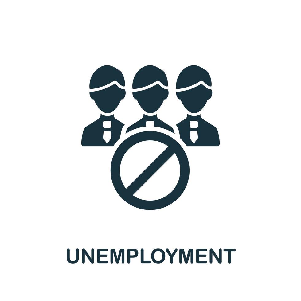 Unemployment icon. Simple element from Crisis collection. Creative Unemployment icon for web design, templates, infographics and more vector