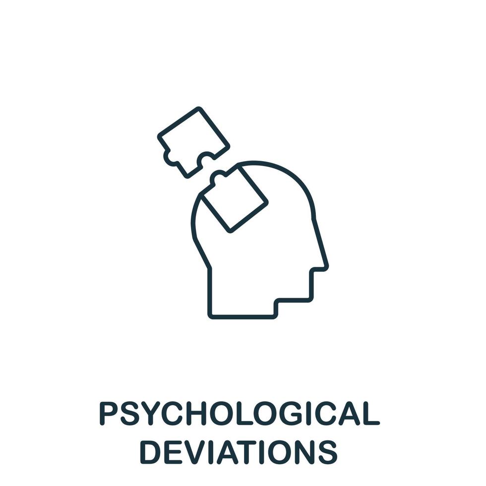 Psychological icon. Simple line element Psychological symbol for templates, web design and infographics vector
