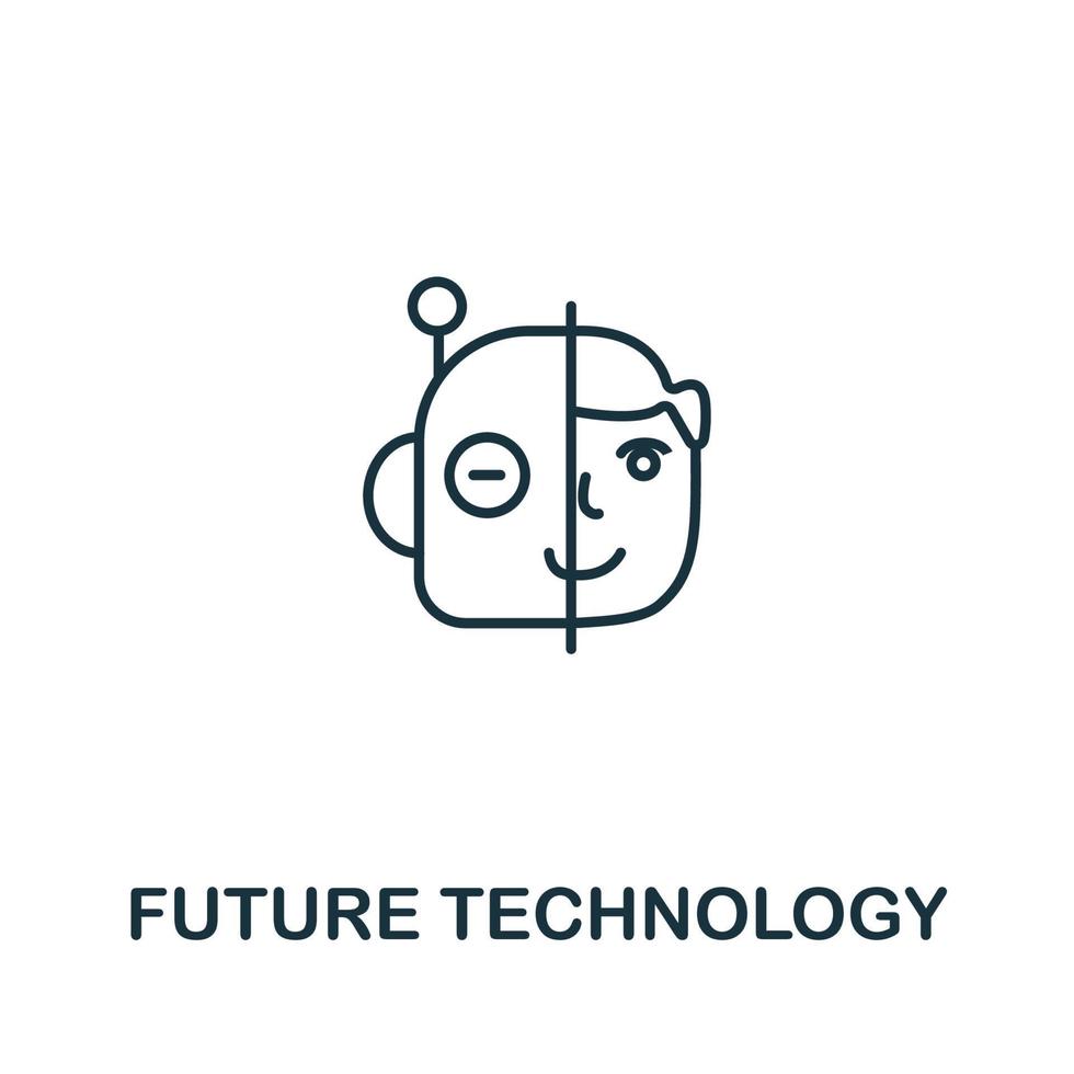 Future Technology icon from artificial intelligence collection. Simple line Future Technology icon for templates, web design and infographics vector