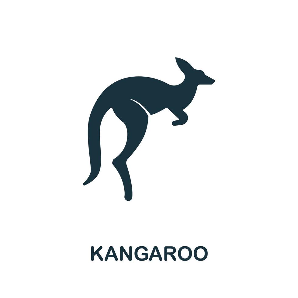 icono de canguro de la colección de australia. icono de canguro de línea simple para plantillas, diseño web e infografía vector