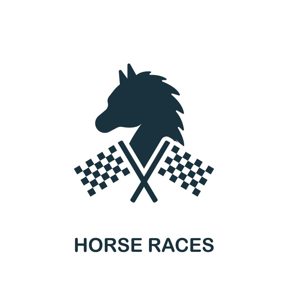 Horse Races icon. Simple element from casino collection. Creative Horse Races icon for web design, templates, infographics and more vector