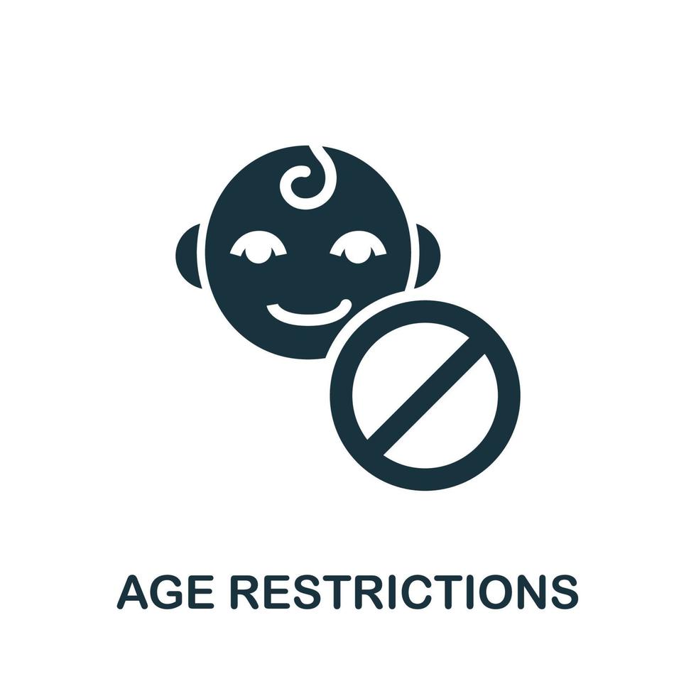 Age Restrictions icon. Simple element from child development collection. Creative Age Restrictions icon for web design, templates, infographics and more vector