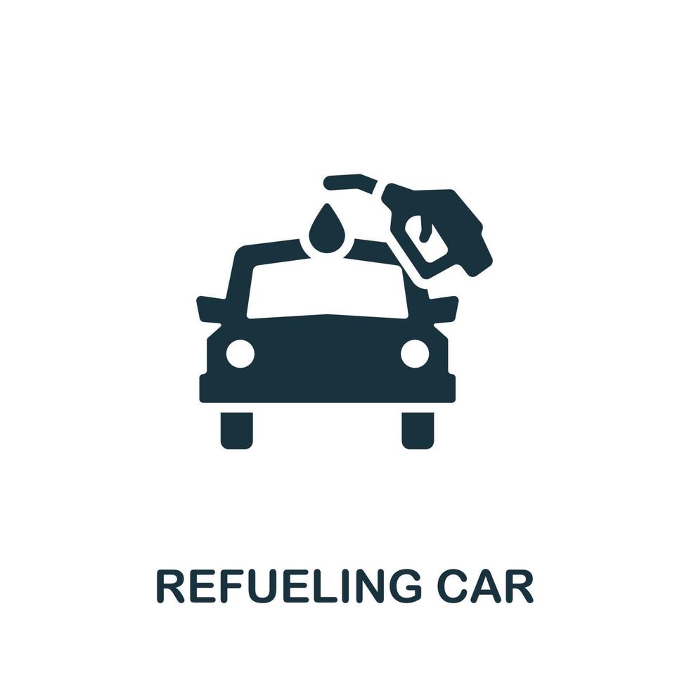 Refueling Car icon. Simple element from carsharing collection. Creative Refueling Car icon for web design, templates, infographics and more vector