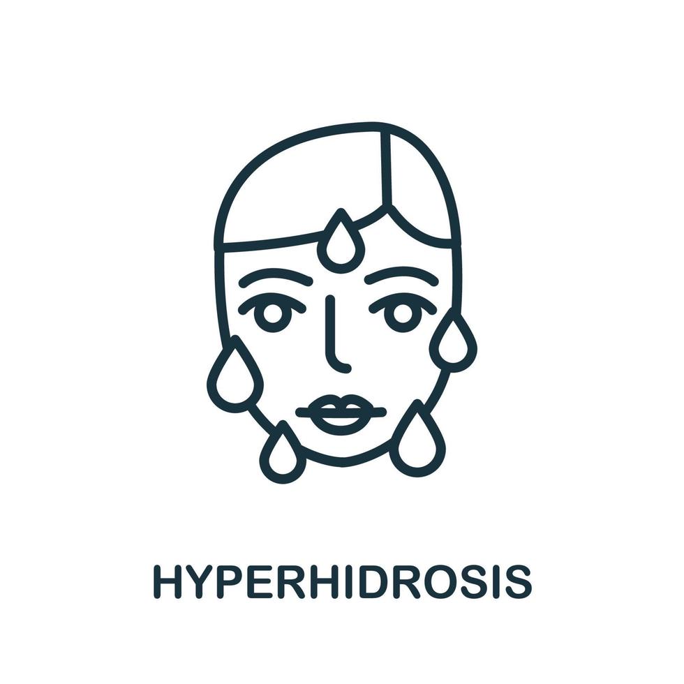 Hyperhidrosis icon. Simple element from cosmetology collection. Creative Hyperhidrosis icon for web design, templates, infographics and more vector