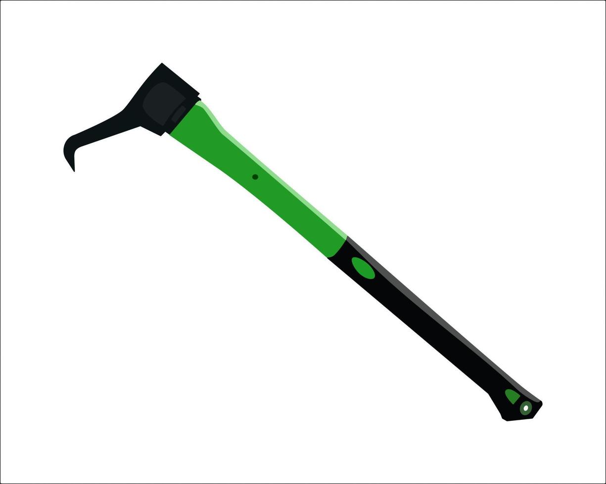 Vector of Hookaroon, Pickaroon Forged Steel, for Log Lifting and Moving Wood Firewood Tool Gardening Tool Equipment isolated on white background. Vector illustration isolated.