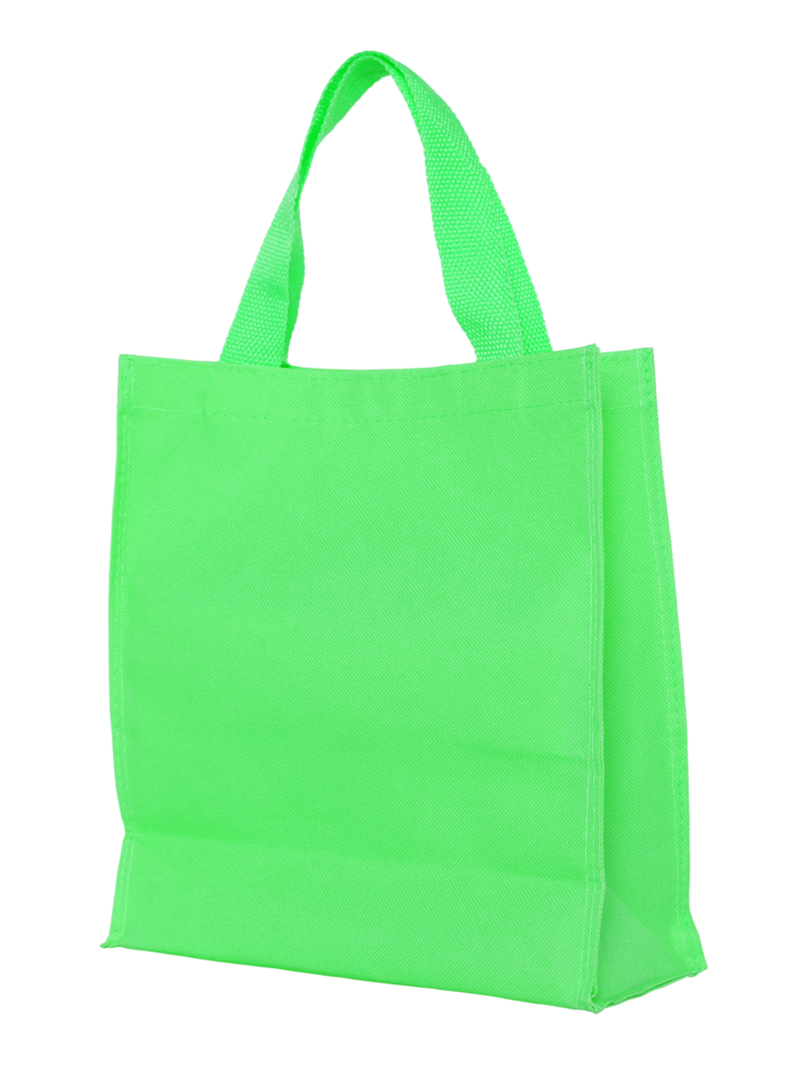 groen canvas boodschappen doen zak geïsoleerd met knipsel pad voor mockup png