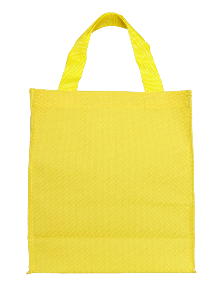 giallo tela shopping Borsa isolato con ritaglio sentiero per modello png