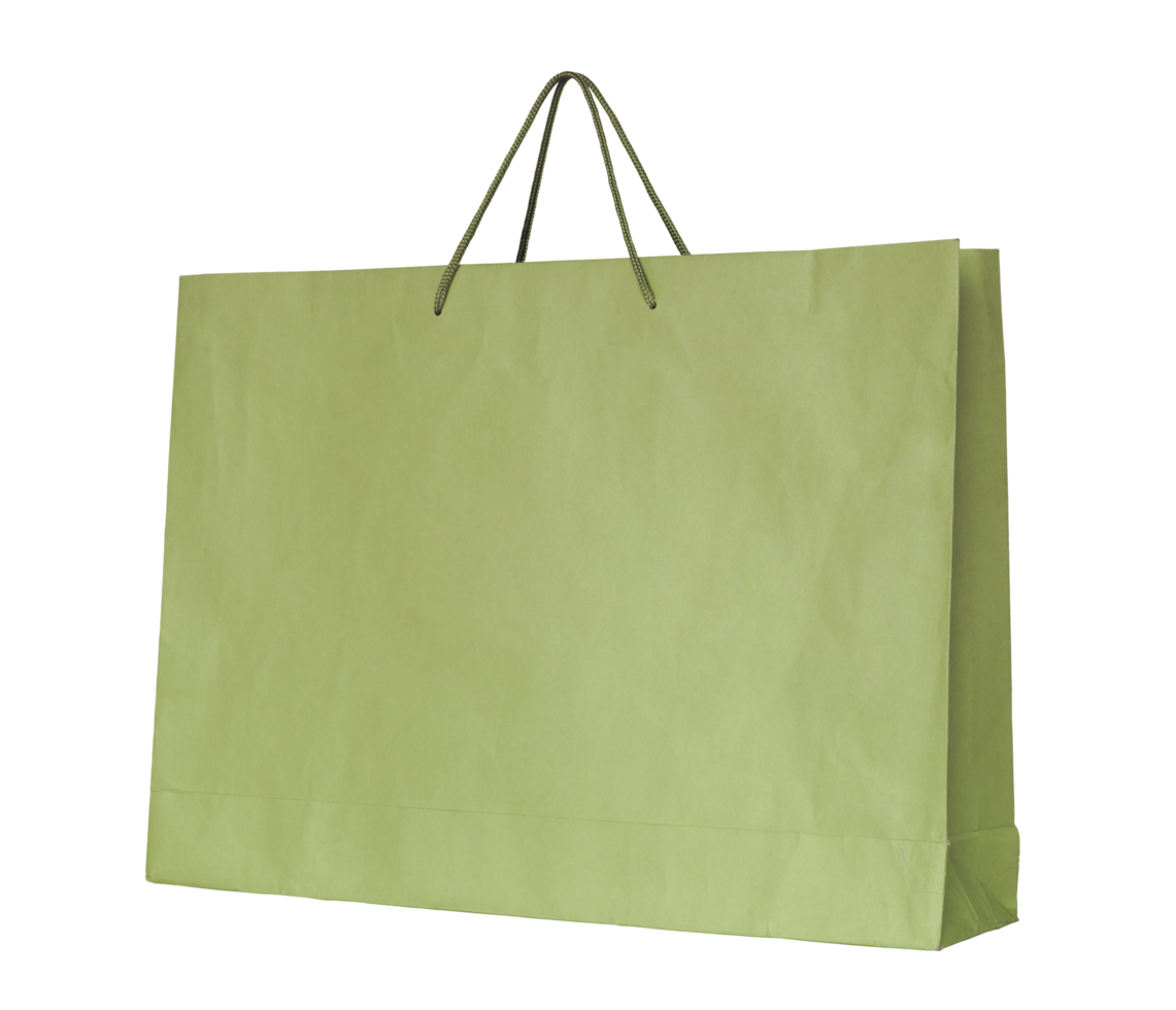 shopping paper bag isolated with clipping path for mockup png