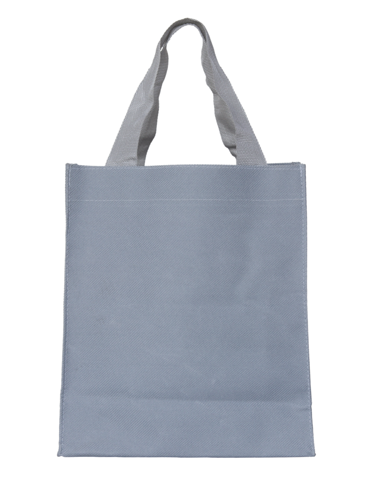 gray canvas bag isolated with clipping path for mockup png