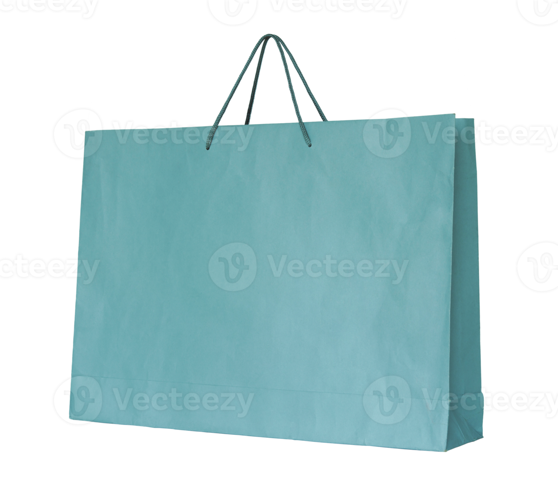 shopping paper bag isolated with clipping path for mockup png