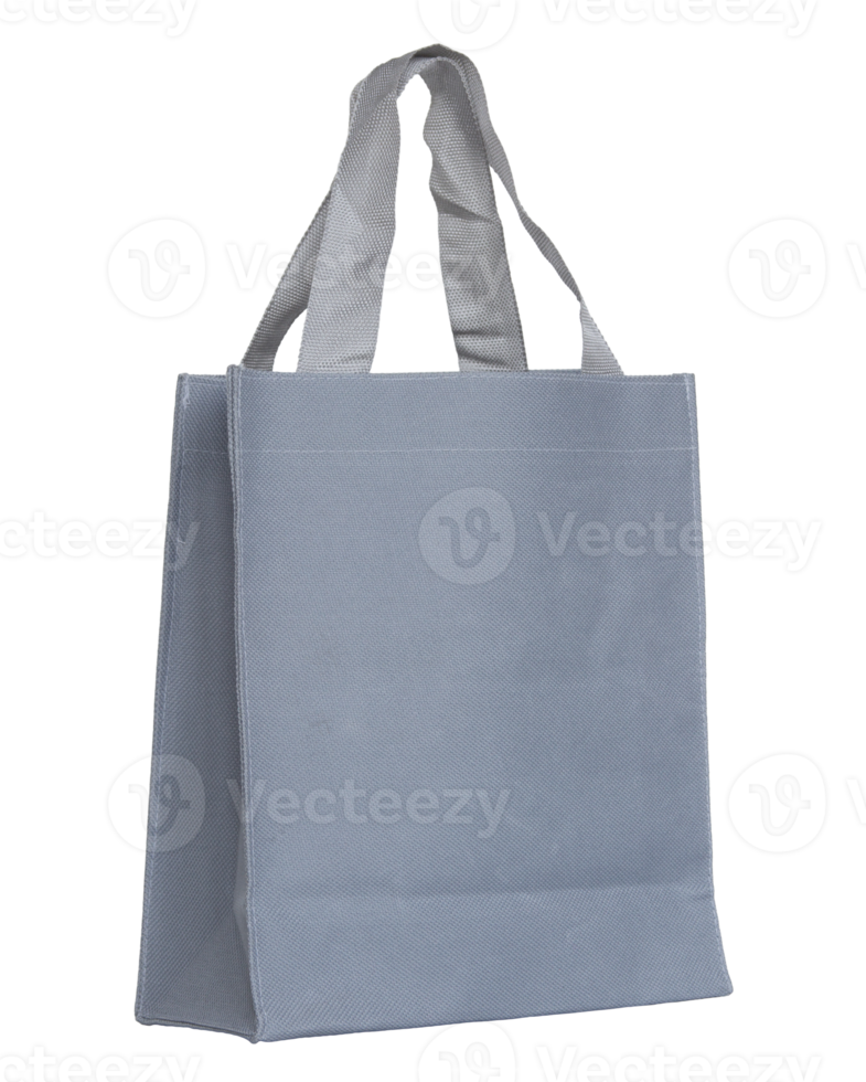 gray canvas bag isolated with clipping path for mockup png