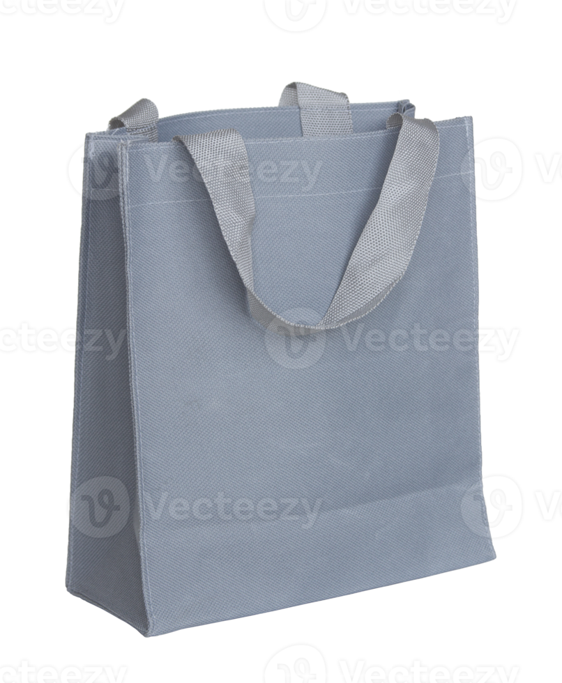 gray canvas bag isolated with clipping path for mockup png