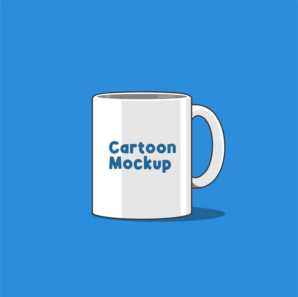 Mug Cartoon Mockup vector