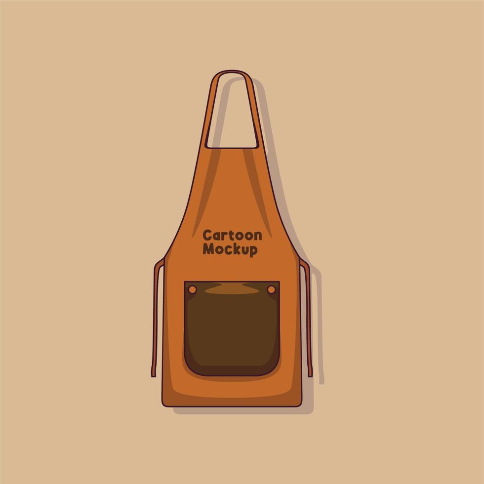 Apron Cartoon Mockup vector