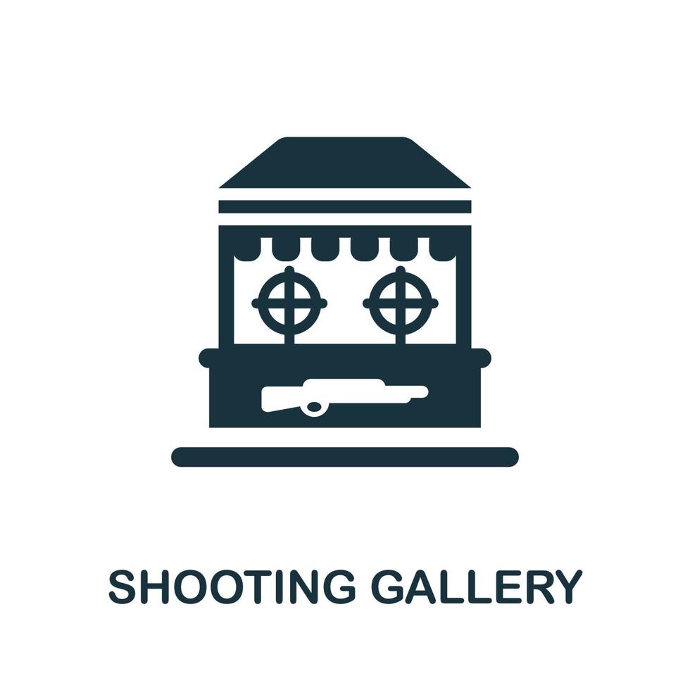 Shooting Gallery icon. Simple element from amusement park collection. Creative Shooting Gallery icon for web design, templates, infographics and more vector