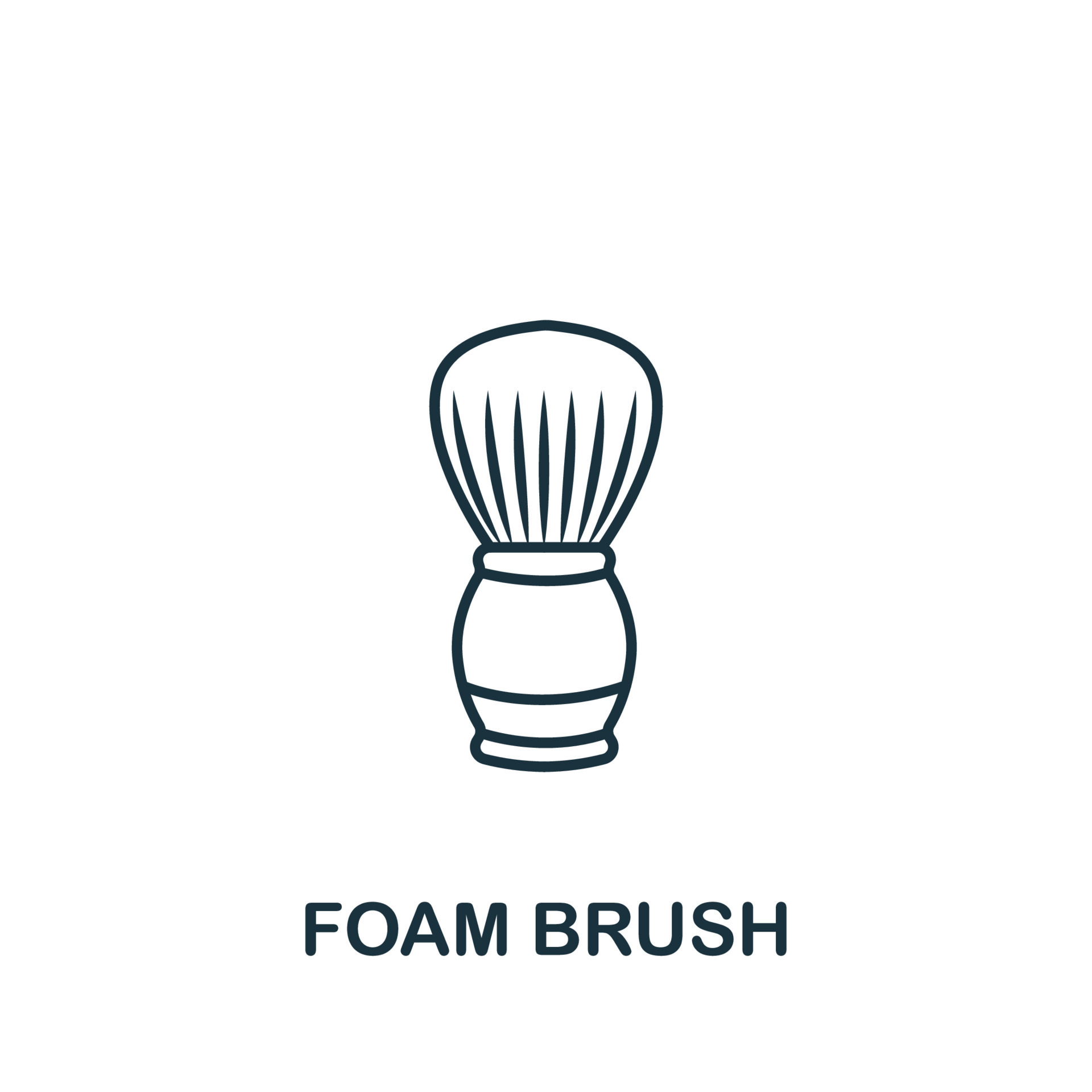 Foam Brush icon from barber shop collection. Simple line element Foam