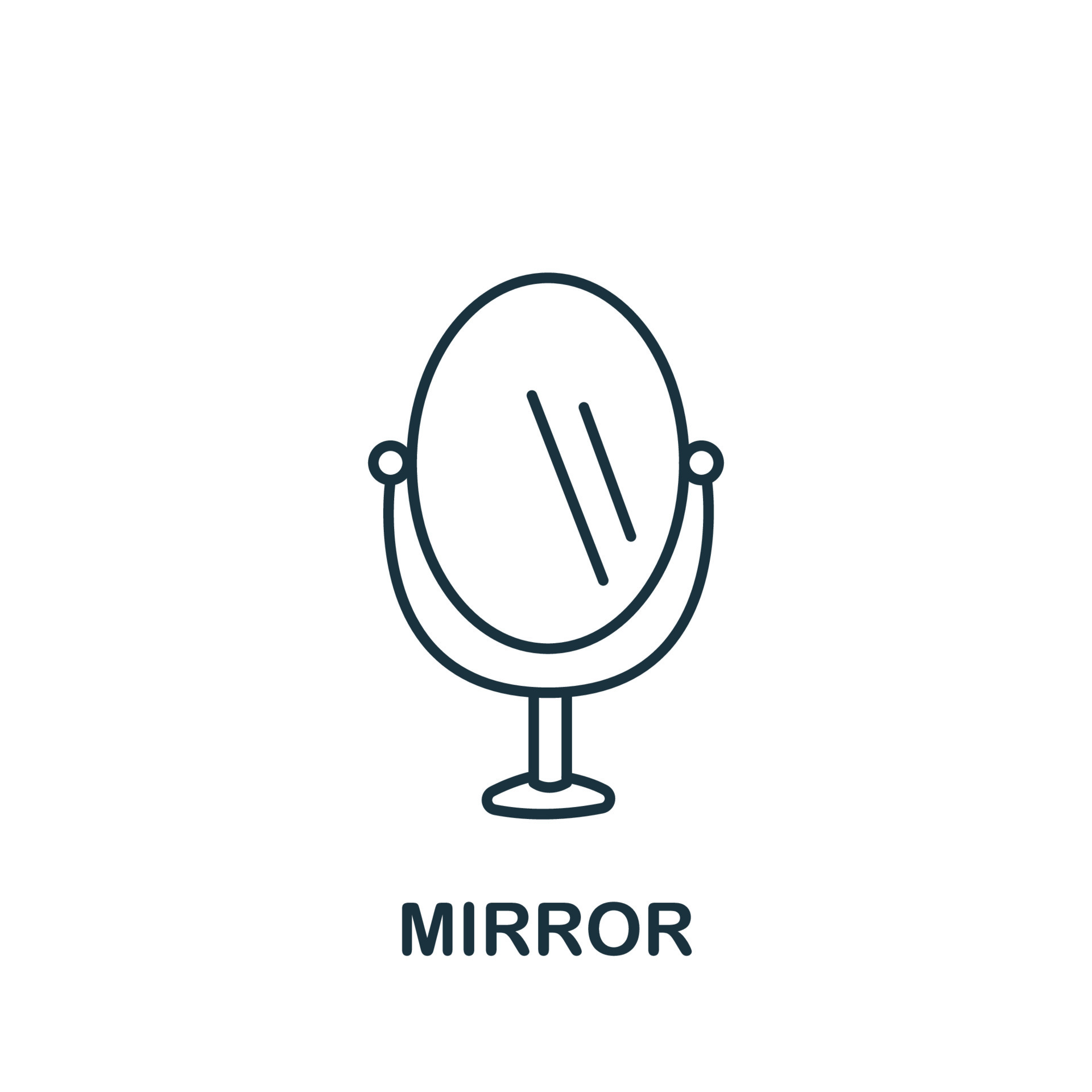 Mirror icon from barber shop collection. Simple line element Mirror