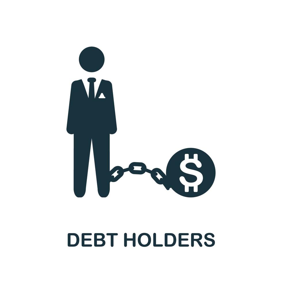 Debt Holders icon. Simple element from business management collection. Creative Debt Holders
