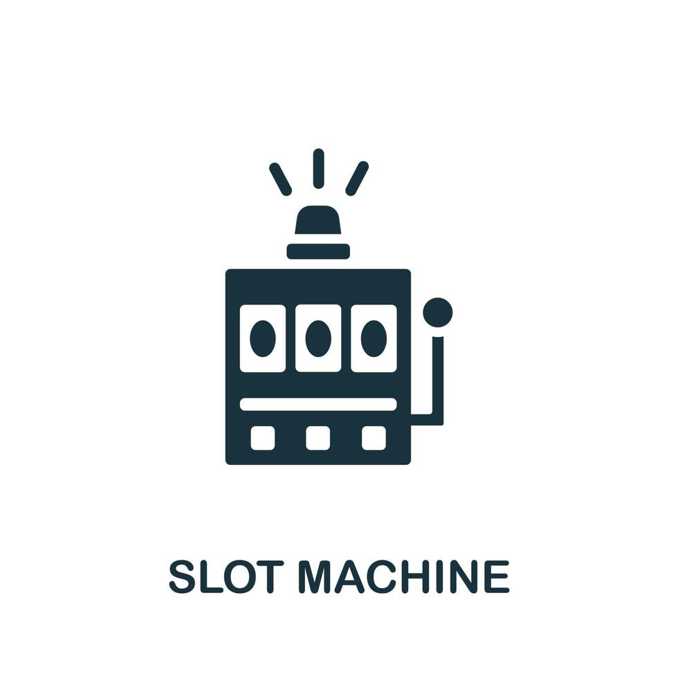 Slot Machine icon. Simple element from casino collection. Creative Slot Machine icon for web design, templates, infographics and more vector