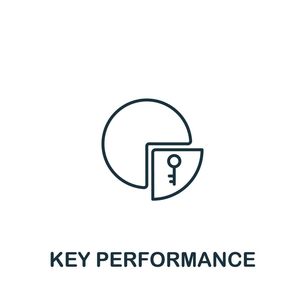 Key Performance icon from customer service collection. Simple line element Key Performance symbol for templates, web design and infographics vector