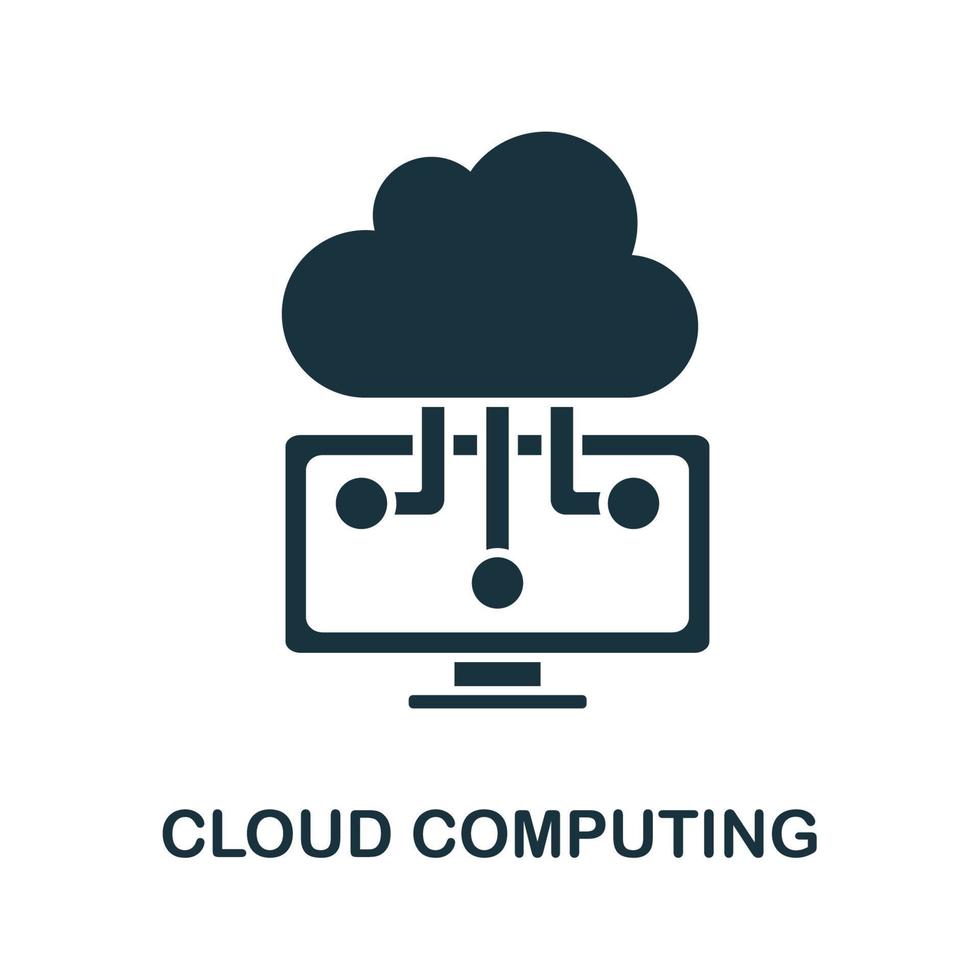 Cloud Computing icon from digitalization collection. Simple line Cloud Computing icon for templates, web design vector