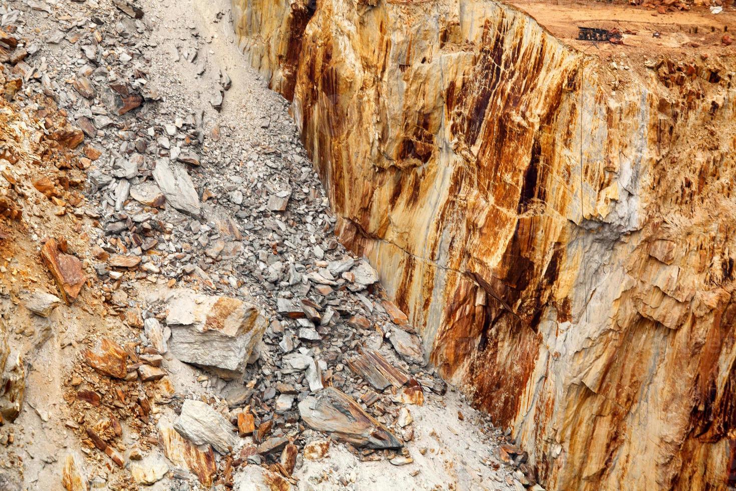 Aerial view of sections of open cut mining pit 17208605 Stock Photo at
